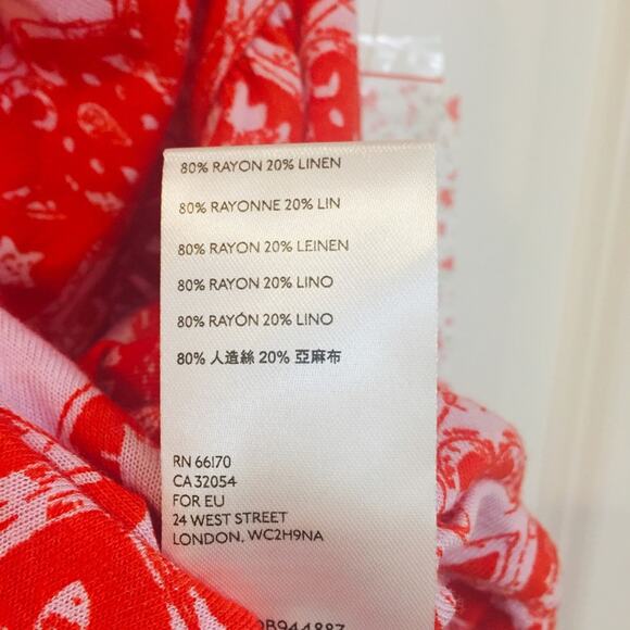 FREE PEOPLE Orange Mimi Boho Tunic Swing Top Small $88 NWT Summer Floral - Picture 12 of 12